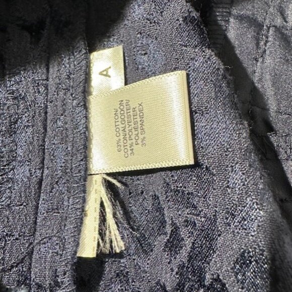 Ann Taylor LOFT Marisa Ankle Brocade Blue Pants Size 14 - Picture 3 of 9